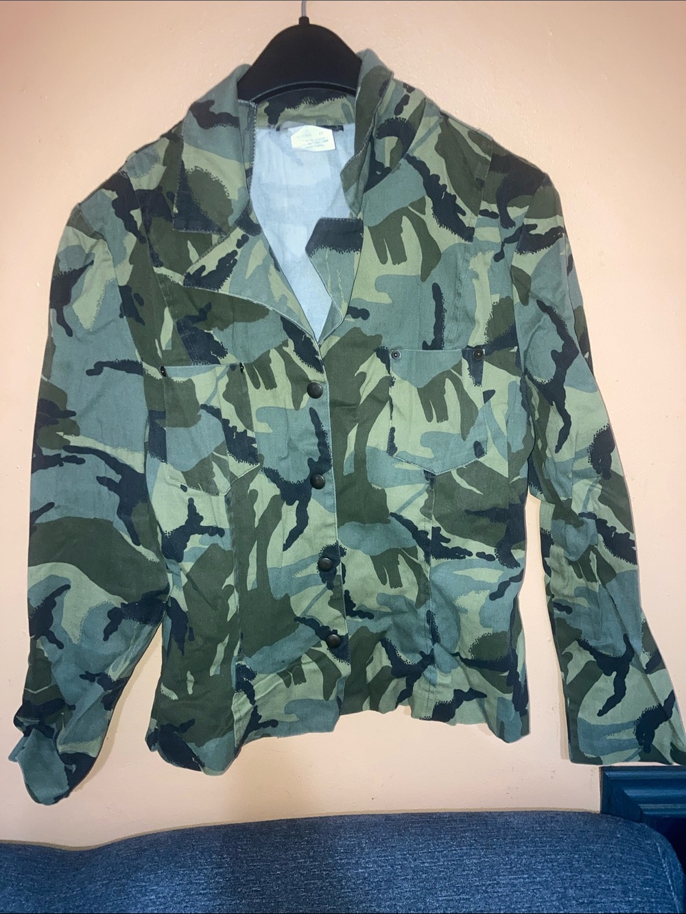 Oxxford Camouflage Shirt Jacket in Olive and Dark Green